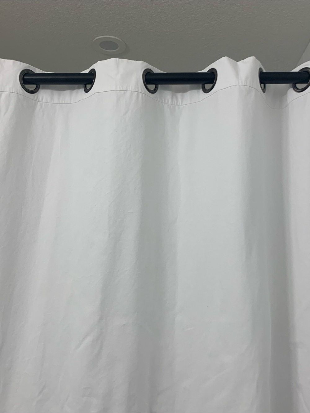 Pottery Barn White Grommet Top Curtains Pair - Classic White